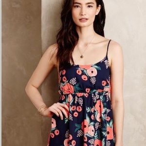 Anthropologie Rifle Paper Co. Floral Dress
